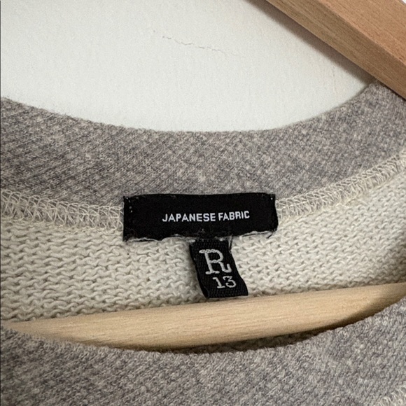 R13 Distressed Cropped Sweatshirt - Picture 5 of 6